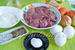 Ингредиенты для печеночного торта