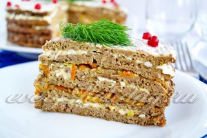 рецепт печеночного торта с разной начинкой