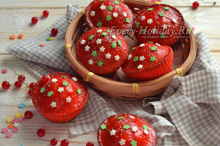 Капкейки "Красный бархат"