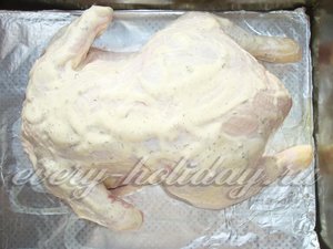 выложить курицу